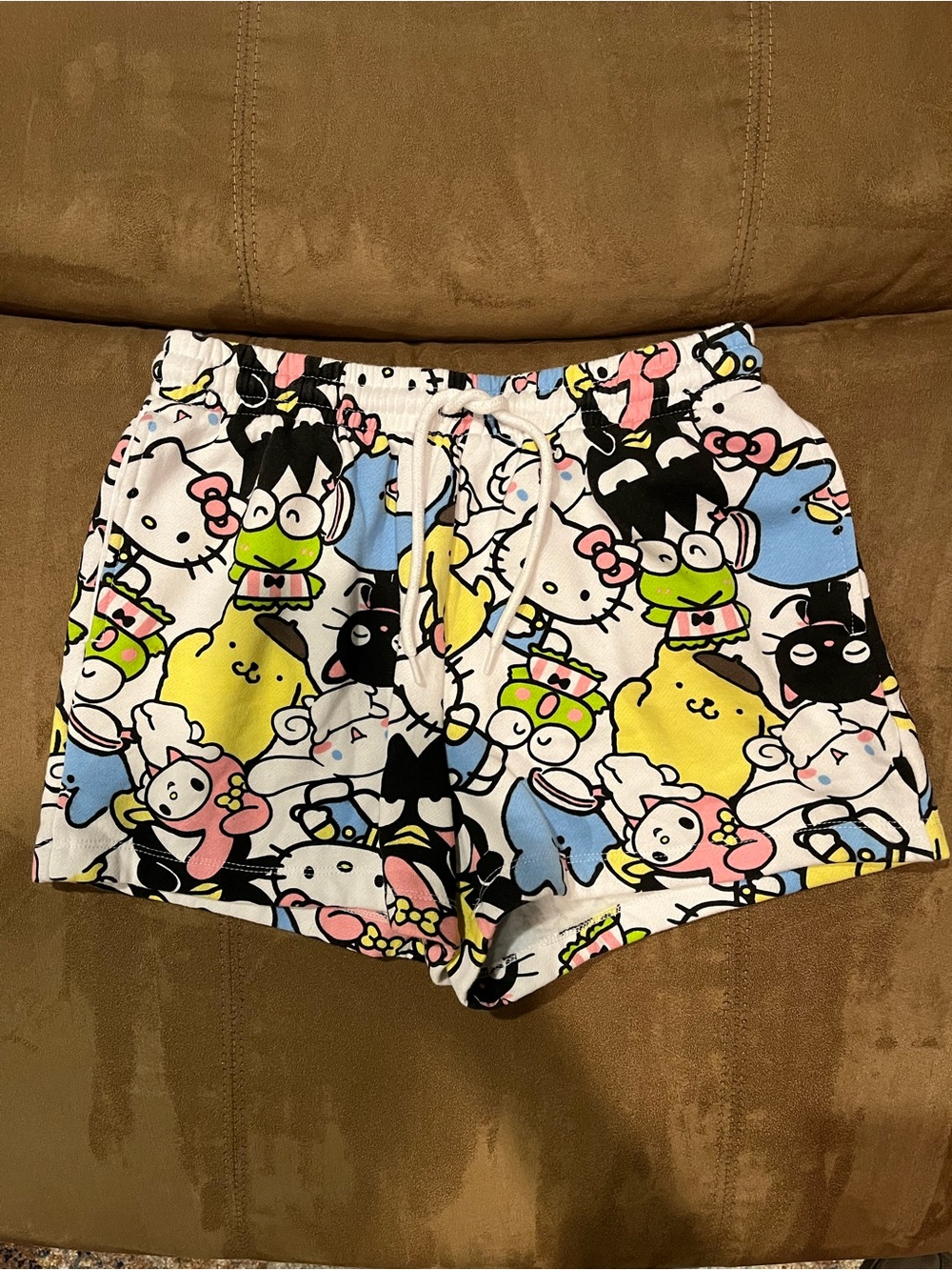 Hello Kitty Pattern White Women's Lounge Shorts